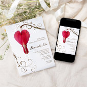 Vrijgezellenfeest rode bloedbloeding harten bloeme kaart