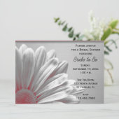 Vrijgezellenfeest Rode en grijze Floral hooglichte Kaart (Staand voorkant)