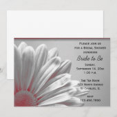 Vrijgezellenfeest Rode en grijze Floral hooglichte Kaart (Voorkant / Achterkant)