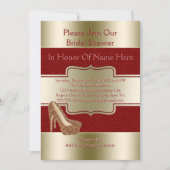 Vrijgezellenfeest | Rode gouden glitterschoenen Kaart (Voorkant)