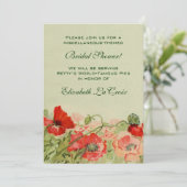  Vrijgezellenfeest, rode papaverbloem Kaart (Staand voorkant)