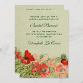  Vrijgezellenfeest, rode papaverbloem Kaart (Voorkant / Achterkant)