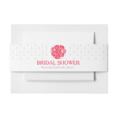 Vrijgezellenfeest rode rozen grijze hartbuikband uitnodigingen wikkel (Voorkant Voorbeeld)