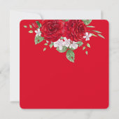 Vrijgezellenfeest rode rozen kaart (Achterkant)