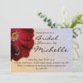 Vrijgezellenfeest rode rozenrood kaart (Staand voorkant)