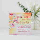 Vrijgezellenfeest rode wilde Waterverf Kaart (Staand voorkant)