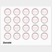 Vrijgezellenfeest Rode & Witte Chic Holiday Party Ronde Sticker (Vel)