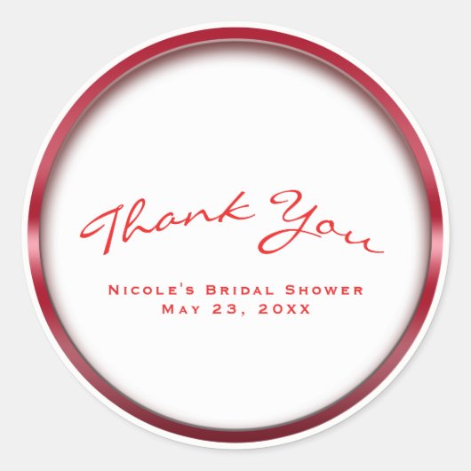 Vrijgezellenfeest Rode & Witte Chic Holiday Party Ronde Sticker (Voorkant)