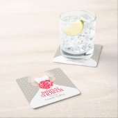 vrijgezellenfeest rode witte jurk aangepast onderz kartonnen onderzetters (Insitu)