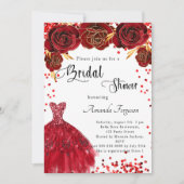 Vrijgezellenfeest rode witte rozen bloemen kaart (Voorkant)