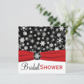 Vrijgezellenfeest Rode, witte, zwarte sneeuwvlokke Kaart (Staand voorkant)