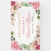 Vrijgezellenfeest Romantic Chic Floral Wrapped Spandoek (Verticaal)