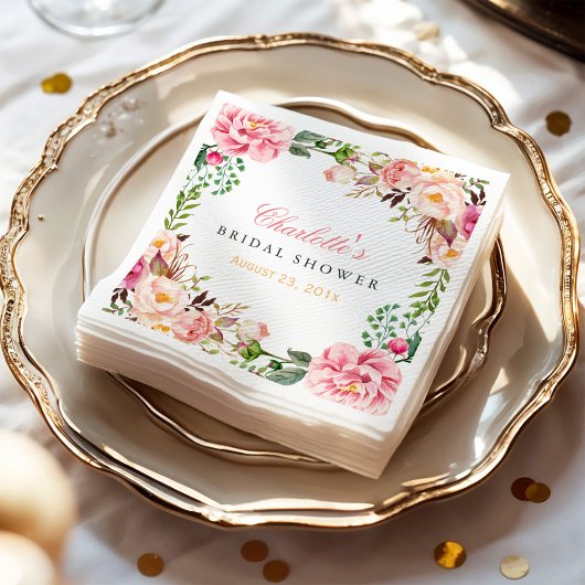 Vrijgezellenfeest Romantic Chic Floral Wreatwrap Servetten