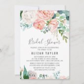 Vrijgezellenfeest Romantic Peony Flowers Kaart (Voorkant)