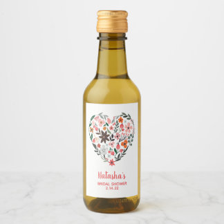 Vrijgezellenfeest | Romantic, Whimsical Heart Flow Wijn Etiket