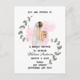 VRIJGEZELLENFEEST, romantisch bridethema Briefkaart