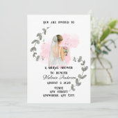 VRIJGEZELLENFEEST, romantisch bridethema Kaart (Staand voorkant)