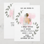 VRIJGEZELLENFEEST, romantisch bridethema Kaart (Voorkant / Achterkant)