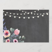 vrijgezellenfeest rondweg Bachelorette roze Floral Programmakaart (Achterkant)