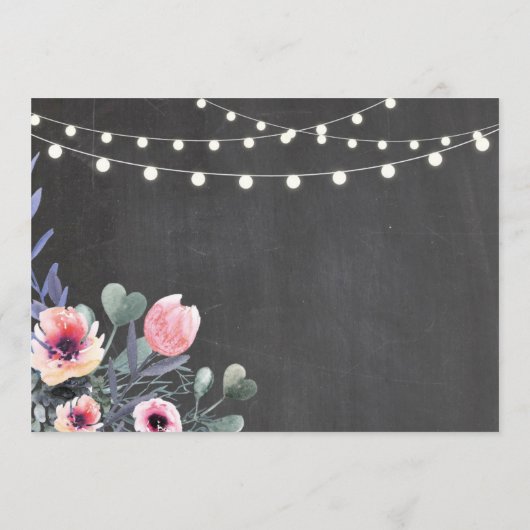 vrijgezellenfeest rondweg Bachelorette roze Floral Programmakaart (Achterkant)