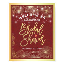 Vrijgezellenfeest rood en goudflens Lijst Welkomst