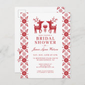 VRIJGEZELLENFEEST | Roodrendierkerst Briefkaart (Voorkant / Achterkant)