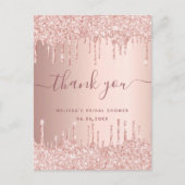 Vrijgezellenfeest roos Gold Blush Pink Bedankt Briefkaart (Voorkant)