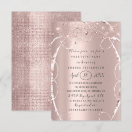 Vrijgezellenfeest Roos Gold Confetti Sweet 16th Kaart
