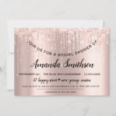 Vrijgezellenfeest Roos Gold Glitter Drips Sweet 16 Save The Date (Voorkant)