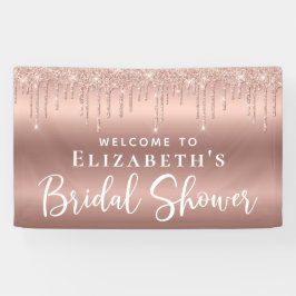 Vrijgezellenfeest Roos Gold Glitter Welkom Spandoek