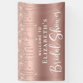 Vrijgezellenfeest Roos Gold Glitter Welkom Spandoek (Verticaal)