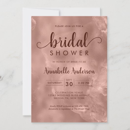 Vrijgezellenfeest Roos Gold Metallic Elegant Bloem Kaart (Voorkant)