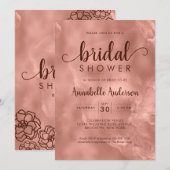 Vrijgezellenfeest Roos Gold Metallic Elegant Bloem Kaart (Voorkant / Achterkant)