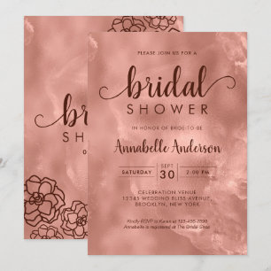 Vrijgezellenfeest Roos Gold Metallic Elegant Bloem Kaart