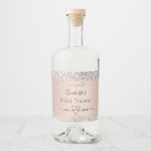 Vrijgezellenfeest roos Goud Zilver Mr Mrs Likeurfles Etiket (Voorkant)