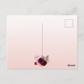 Vrijgezellenfeest roos goudbruin uitnodiging (Achterkant)