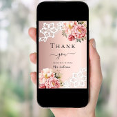 Vrijgezellenfeest roos Gouden Bloemenkant Dank u k Kaart