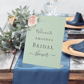 Vrijgezellenfeest roos gouden bloemensalie groen w reclamebord met voetstuk