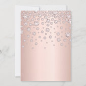 Vrijgezellenfeest roos gouden bloemstukken diamant kaart (Achterkant)