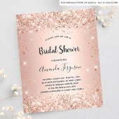 Vrijgezellenfeest roos gouden budgetuitnodiging flyer