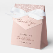 Vrijgezellenfeest roos gouden druppels dank u bedankdoosjes (Voorkant Zijde)