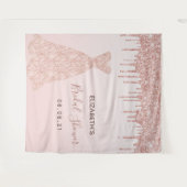 Vrijgezellenfeest roos gouden druppels wandkleed (Voorkant (horizontaal))