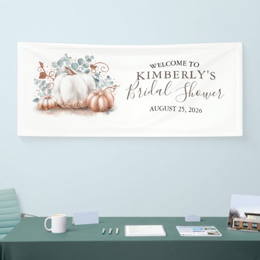 Vrijgezellenfeest Roos Gouden en Witte Pompoenen H Spandoek (Beurs)