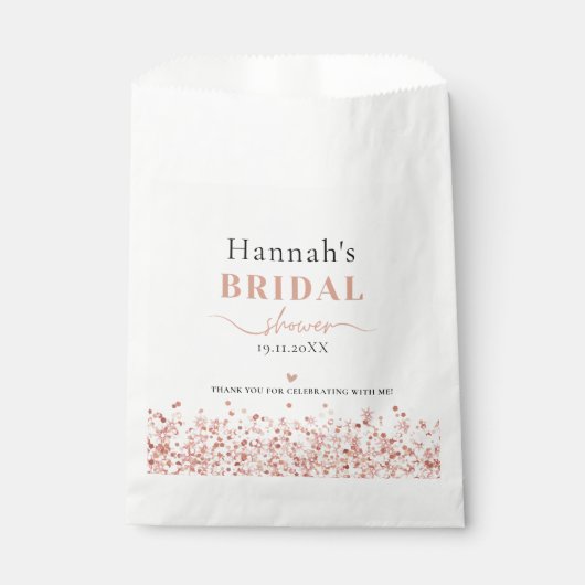 Vrijgezellenfeest Roos Gouden Glitter Elegante gun Bedankzakje (Voorkant)