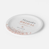 Vrijgezellenfeest Roos Gouden Glitter Papieren Bordje (Gekanteld)