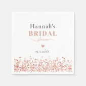 Vrijgezellenfeest Roos Gouden Glitter Servet (Voorkant)