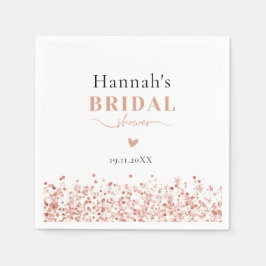 Vrijgezellenfeest Roos Gouden Glitter Servet