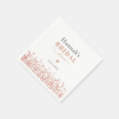 Vrijgezellenfeest Roos Gouden Glitter Servet (Hoek)