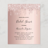 Vrijgezellenfeest roos gouden gouden begroting flyer (Achterkant)