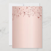 Vrijgezellenfeest roos gouden koperen dripsterren kaart (Achterkant)